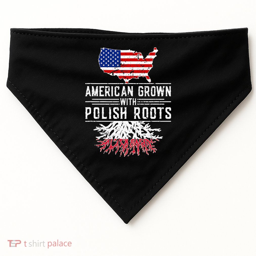 American Grown Polish Roots Pride Poland USA-Made Doggie Bandana