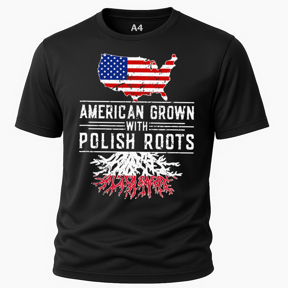 American Grown Polish Roots Pride Poland Cooling Performance Crew T-Shirt