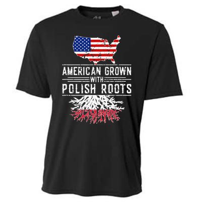 American Grown Polish Roots Pride Poland Cooling Performance Crew T-Shirt