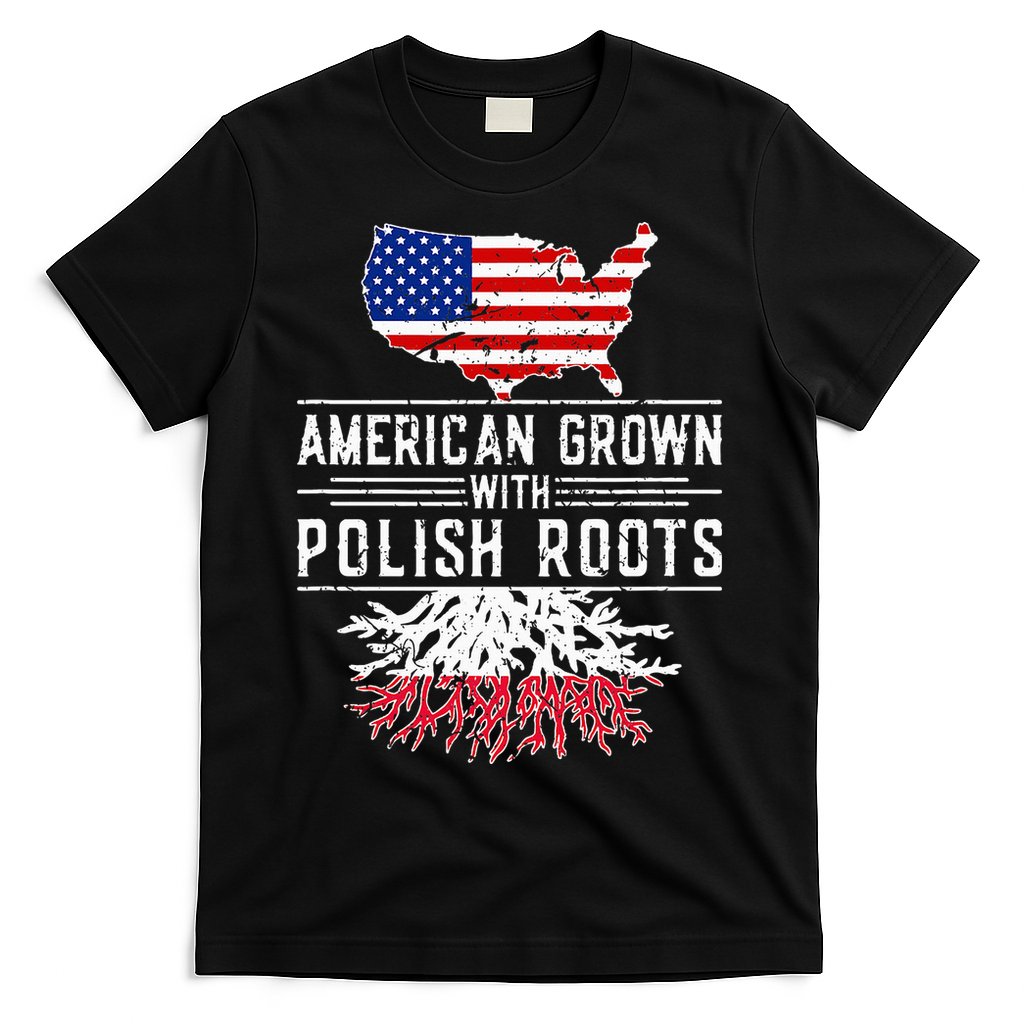 American Grown Polish Roots Pride Poland T-Shirt