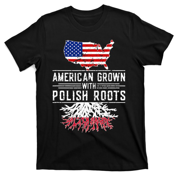 American Grown Polish Roots Pride Poland T-Shirt