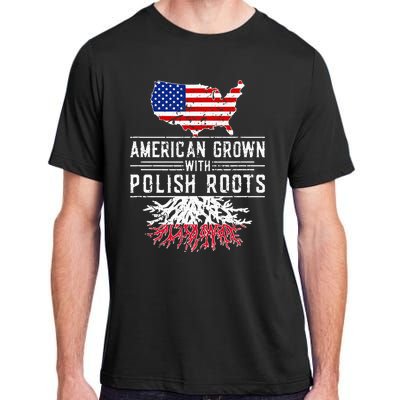 American Grown Polish Roots Pride Poland Adult ChromaSoft Performance T-Shirt