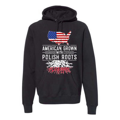 American Grown Polish Roots Pride Poland Premium Hoodie