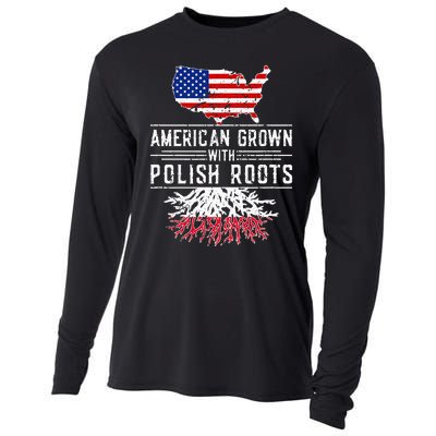 American Grown Polish Roots Pride Poland Cooling Performance Long Sleeve Crew