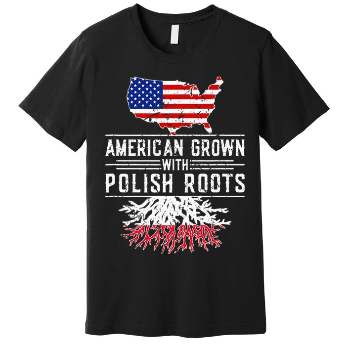 American Grown Polish Roots Pride Poland Premium T-Shirt