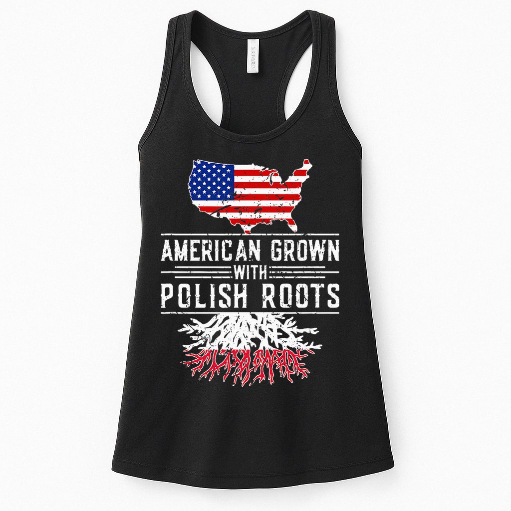 American Grown Polish Roots Pride Poland Womens Tank Top