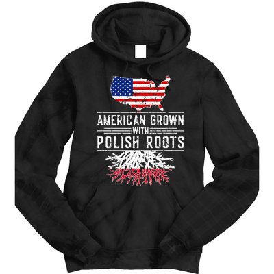 American Grown Polish Roots Pride Poland Tie Dye Hoodie