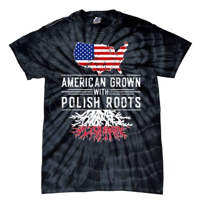 American Grown Polish Roots Pride Poland Tie-Dye T-Shirt