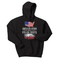 American Grown Polish Roots Pride Poland Kids Hoodie