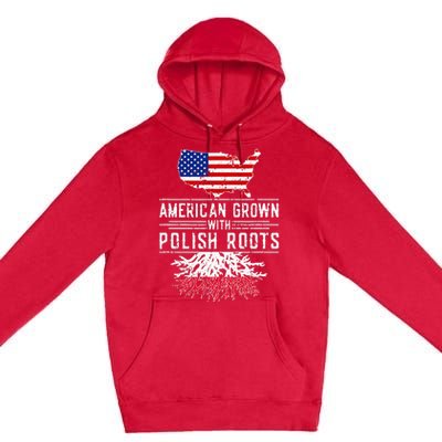 American Grown Polish Roots Pride Poland Premium Pullover Hoodie