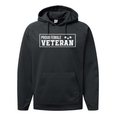 American Girl Proud Female Veteran Strong Performance Fleece Hoodie