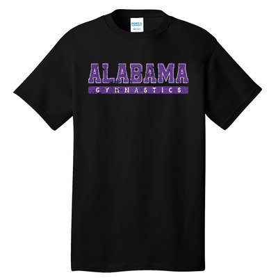 Alabama Gymnastics Purple Vintage Text Tall T-Shirt