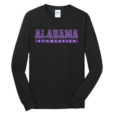 Alabama Gymnastics Purple Vintage Text Tall Long Sleeve T-Shirt