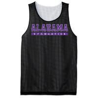 Alabama Gymnastics Purple Vintage Text Mesh Reversible Basketball Jersey Tank