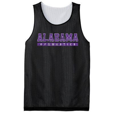 Alabama Gymnastics Purple Vintage Text Mesh Reversible Basketball Jersey Tank