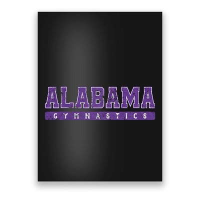 Alabama Gymnastics Purple Vintage Text Poster