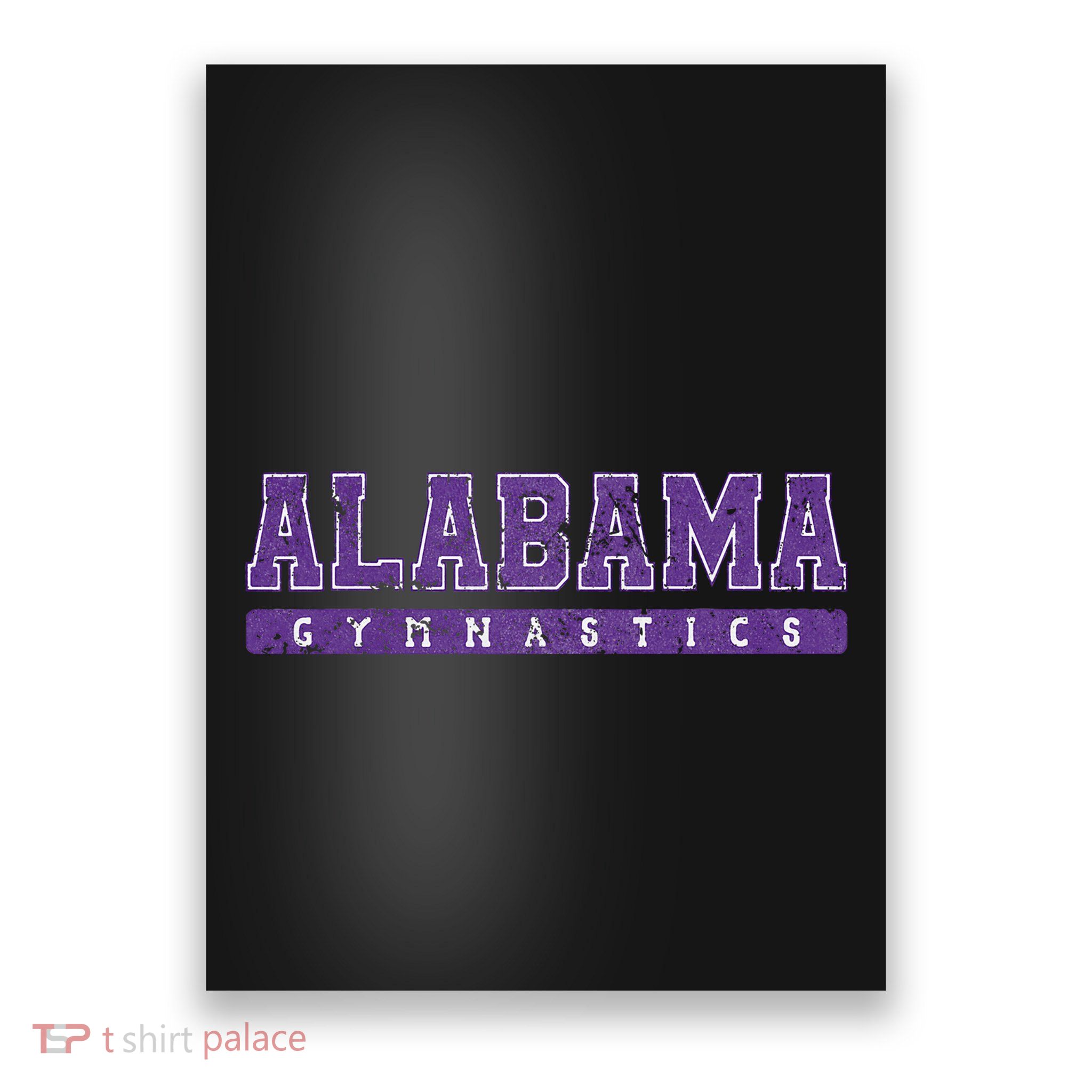 Alabama Gymnastics Purple Vintage Text Poster