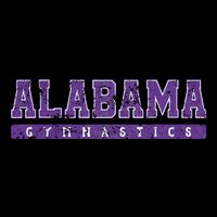 Alabama Gymnastics Purple Vintage Text Womens Tank Top