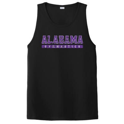 Alabama Gymnastics Purple Vintage Text PosiCharge Competitor Tank