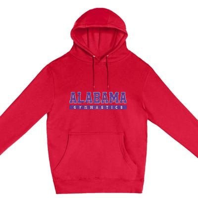 Alabama Gymnastics Purple Vintage Text Premium Pullover Hoodie