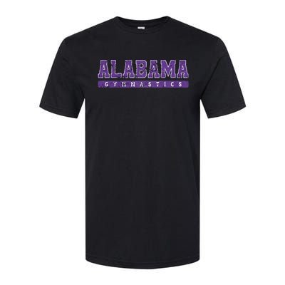 Alabama Gymnastics Purple Vintage Text Softstyle CVC T-Shirt