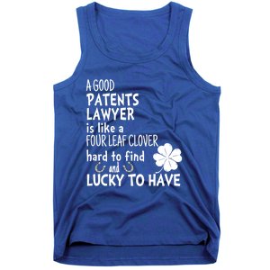 A Good Patents Lawyer Is Like A 4 Leaf Clover St Patricks Gift Tank Top