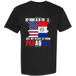 American Grown Patriot Paraguayan American From Paraguay Garment-Dyed Heavyweight T-Shirt