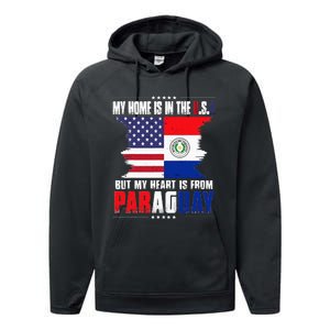 American Grown Patriot Paraguayan American From Paraguay Performance Fleece Hoodie