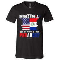 American Grown Patriot Paraguayan American From Paraguay V-Neck T-Shirt