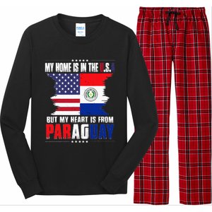 American Grown Patriot Paraguayan American From Paraguay Long Sleeve Pajama Set