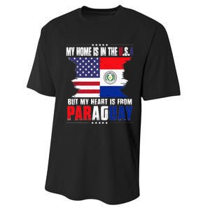 American Grown Patriot Paraguayan American From Paraguay Performance Sprint T-Shirt