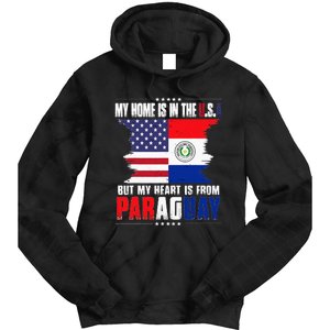 American Grown Patriot Paraguayan American From Paraguay Tie Dye Hoodie