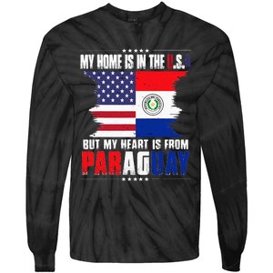 American Grown Patriot Paraguayan American From Paraguay Tie-Dye Long Sleeve Shirt