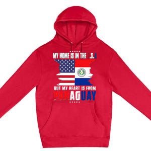 American Grown Patriot Paraguayan American From Paraguay Premium Pullover Hoodie