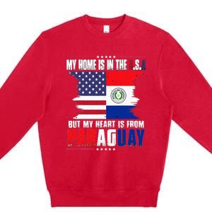 American Grown Patriot Paraguayan American From Paraguay Premium Crewneck Sweatshirt