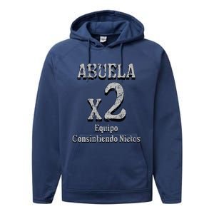 Abuela Grandmother Proud Team Family Performance Fleece Hoodie