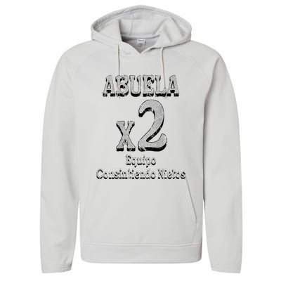 Abuela Grandmother Proud Team Family Performance Fleece Hoodie