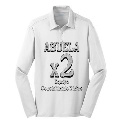 Abuela Grandmother Proud Team Family Silk Touch Performance Long Sleeve Polo