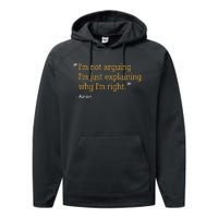 Aaron Gift Quote Funny Birthday Personalized Name Idea Performance Fleece Hoodie