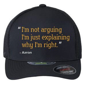 Aaron Gift Quote Funny Birthday Personalized Name Idea Flexfit Unipanel Trucker Cap