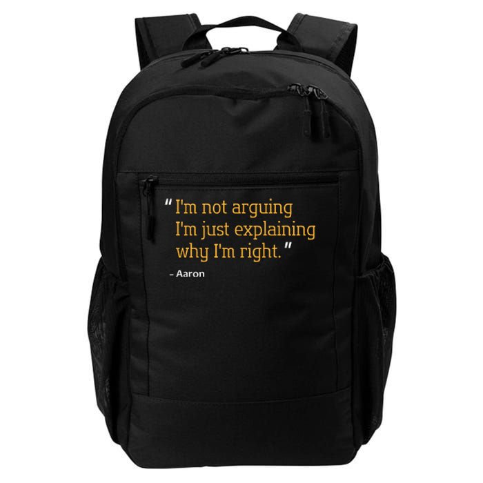 Aaron Gift Quote Funny Birthday Personalized Name Idea Daily Commute Backpack