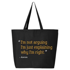 Aaron Gift Quote Funny Birthday Personalized Name Idea 25L Jumbo Tote