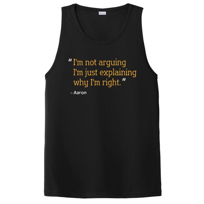 Aaron Gift Quote Funny Birthday Personalized Name Idea PosiCharge Competitor Tank