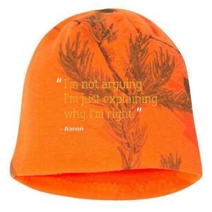 Aaron Gift Quote Funny Birthday Personalized Name Idea Kati - Camo Knit Beanie