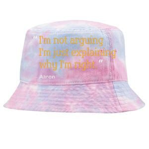 Aaron Gift Quote Funny Birthday Personalized Name Idea Tie-Dyed Bucket Hat