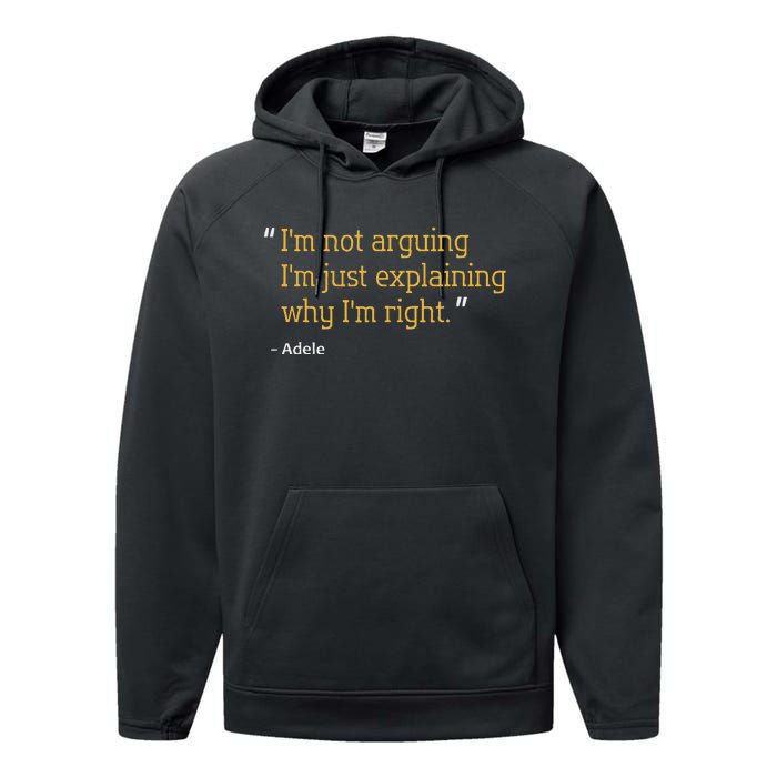 A.D.E.L.E Gift Quote Personalized Funny Birthday Name Idea Performance Fleece Hoodie