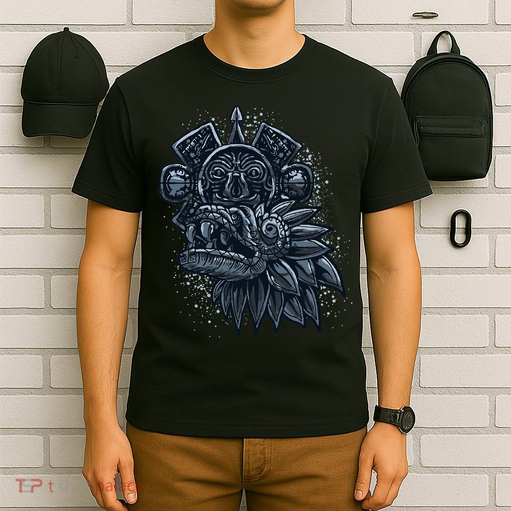 Aztec God Quetzalcoatl Cool Snake Dragon Inca Maya T-Shirt