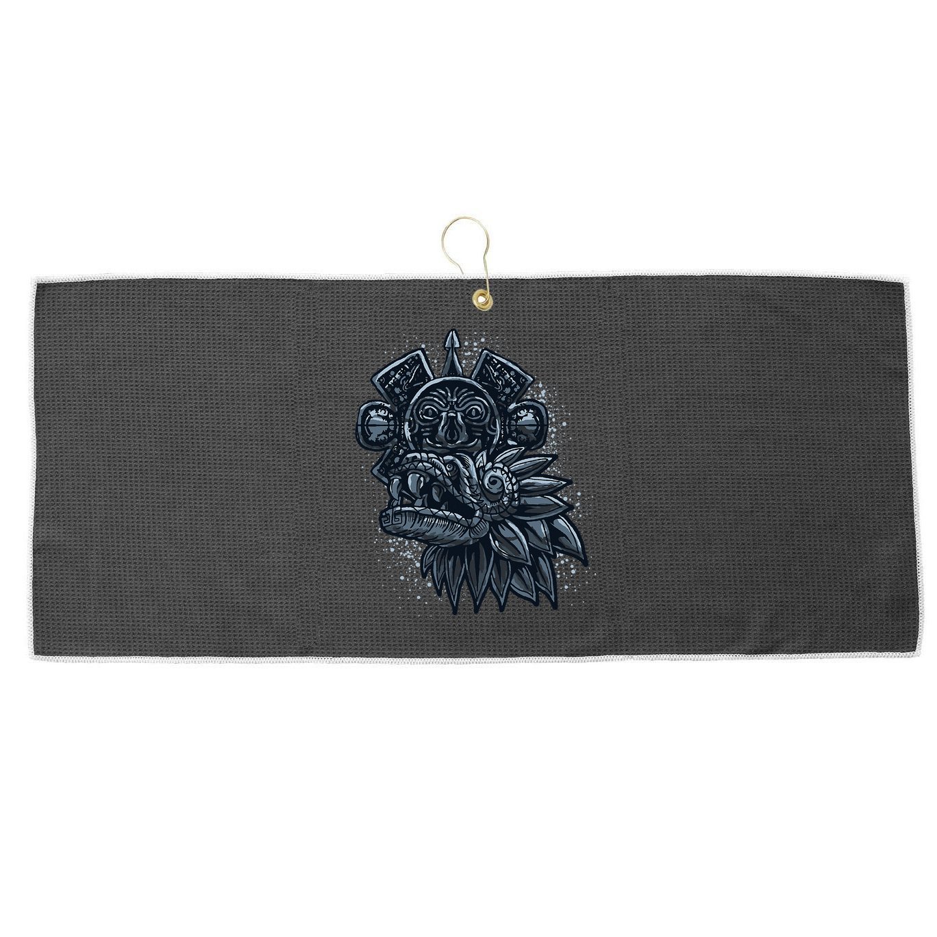 Aztec God Quetzalcoatl Cool Snake Dragon Inca Maya Large Microfiber Waffle Golf Towel