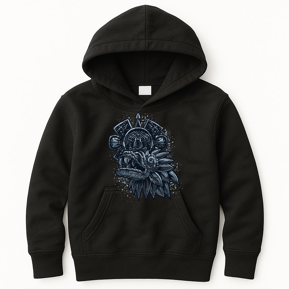 Aztec God Quetzalcoatl Cool Snake Dragon Inca Maya Kids Hoodie