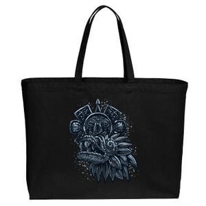 Aztec God Quetzalcoatl Cool Snake Dragon Inca Maya Cotton Canvas Jumbo Tote